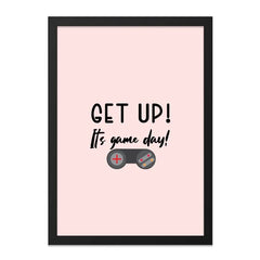 Game Day Wall Art, Get Up Gamer Print, Video Game Room Decor, Kids Playroom Art, Gift for Gamers, Boys Bedroom Wall Decor - Tawshia