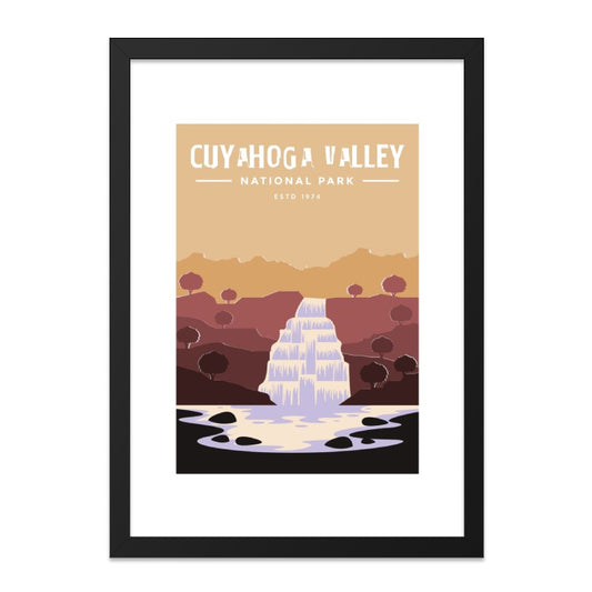 Cuyahoga Valley Wall Art, National Park Poster, Waterfall Landscape Print, Vintage Travel Decor, Ohio Art Print, Home Decor, Travel Poster - Tawshia