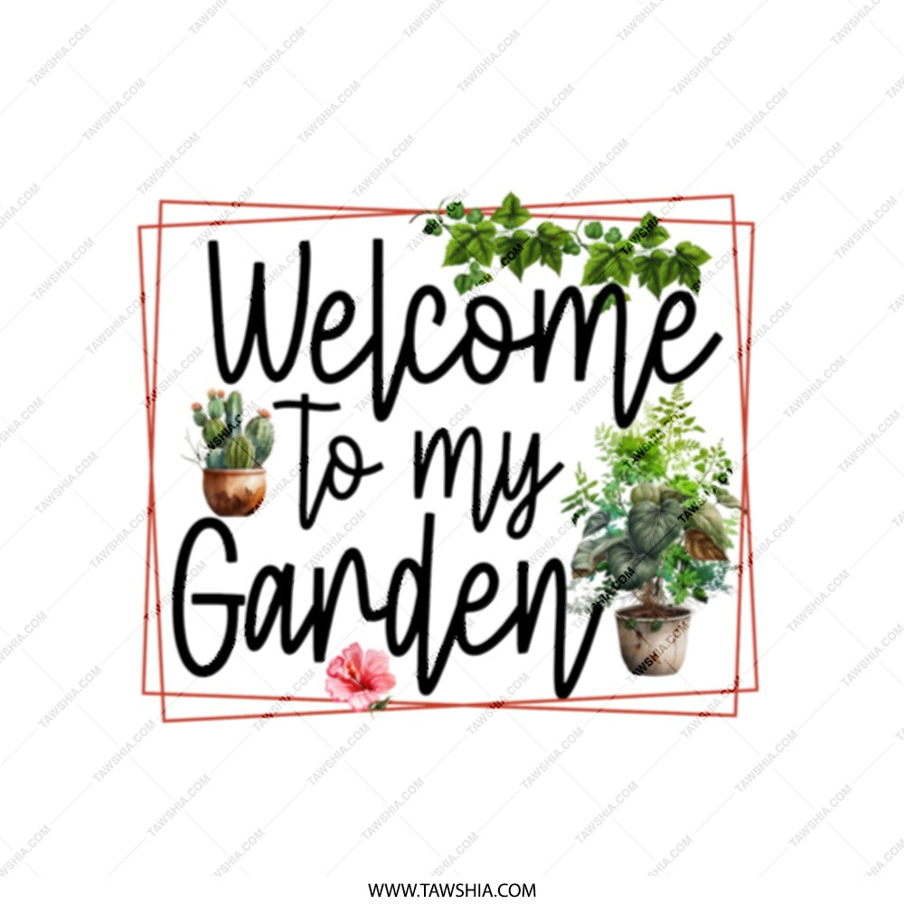 Welcome To My Garden Tote Bag, Gardener Gift, Plant Lover Bag, Gardening Tote, Floral Tote Bag, Nature Inspired Tote, Cute Shopping Bag - Tawshia