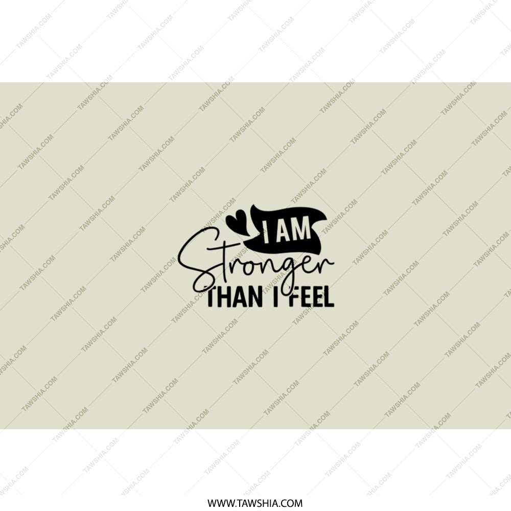I Am Stronger Tumbler, Inspirational Quote Tumbler, Motivational Tumbler, Gift for Her, Positive Affirmation, Encouragement Gift - Tawshia
