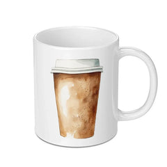 Watercolor Coffee Mug, Travel Mug Design, Coffee Lover Gift, Aesthetic Mug, Hand Painted Coffee Cups, Cozy Vibes Mug - Tawshia