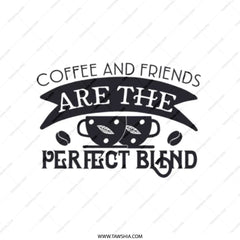 Coffee and Friends Tote Bag, Perfect Blend Design, Funny Coffee Gift, Coffee Lover Bag, Reusable Grocery Bag, Gift for Her - Tawshia