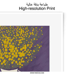 Mimosa Still Life Photographic Print, Kitchen Art Print, Floral Still Life Art, Home Decor Print, Fine Art Photography, Wall Art Decor - Tawshia