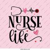 Nurse Life Pinback Button, Healthcare Hero Badge, Nursing School Gift, Appreciation Pin, Stethoscope Heart Pin, Pink Pinback, Nurse Gift - Tawshia