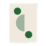 Modern Art Photographic Print, Abstract Geometric Wall Art, Green Circles Half Circle Design, Minimalist Home Decor, Office Art - Tawshia