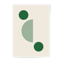 Modern Art Photographic Print, Abstract Geometric Wall Art, Green Circles Half Circle Design, Minimalist Home Decor, Office Art - Tawshia