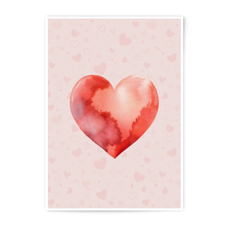 Watercolor Heart Art, Love Photographic Print, Romantic Home Decor, Valentines Day Gift, Anniversary Gift, Sweet Art - Tawshia