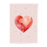 Watercolor Heart Art, Love Photographic Print, Romantic Home Decor, Valentines Day Gift, Anniversary Gift, Sweet Art - Tawshia