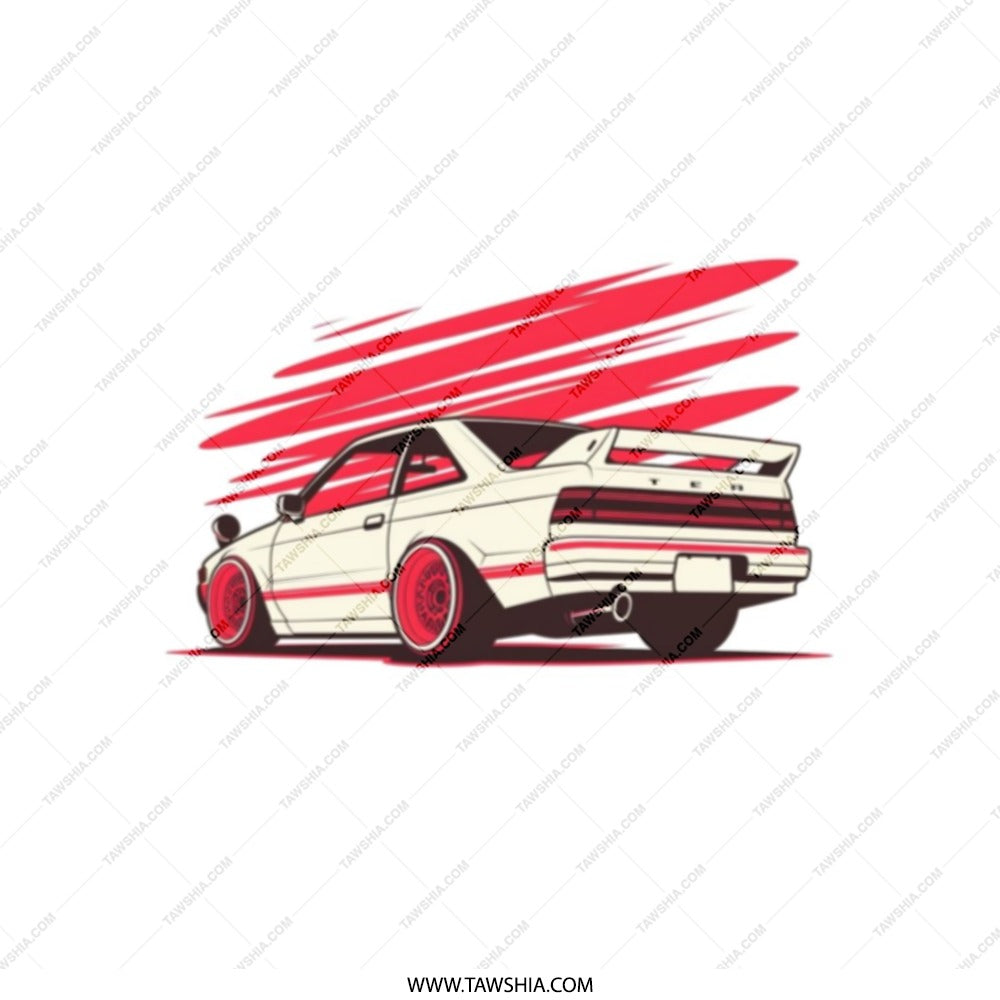 JDM Car Tote Bag, Retro Japanese Car Art, Automotive Gift, Sportscar Bag, Car Lover Gift, Unique Tote Bag, Gift for Driver - Tawshia