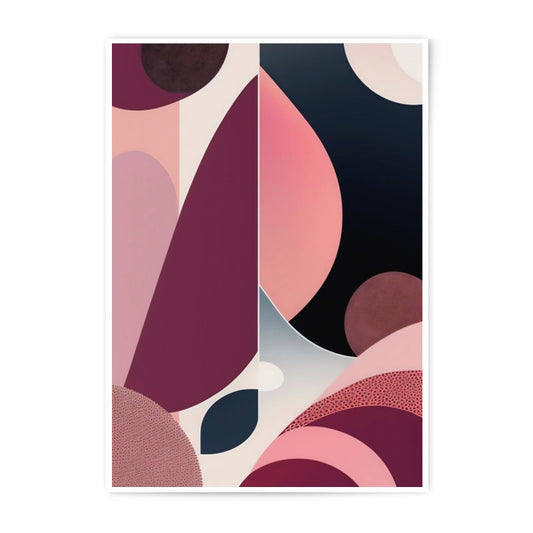 Abstract Art Photographic Print, Modern Art Print, Geometric Shapes Art, Pink Wall Decor, Contemporary Home Decor, Wall Art - Tawshia