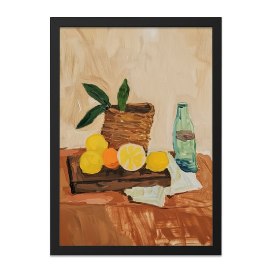Citrus Still Life Wall Art, Fruit Painting Print, Kitchen Decor, Lemons Oranges Artwork, Modern Art Print, Contemporary Still Life Art - Tawshia