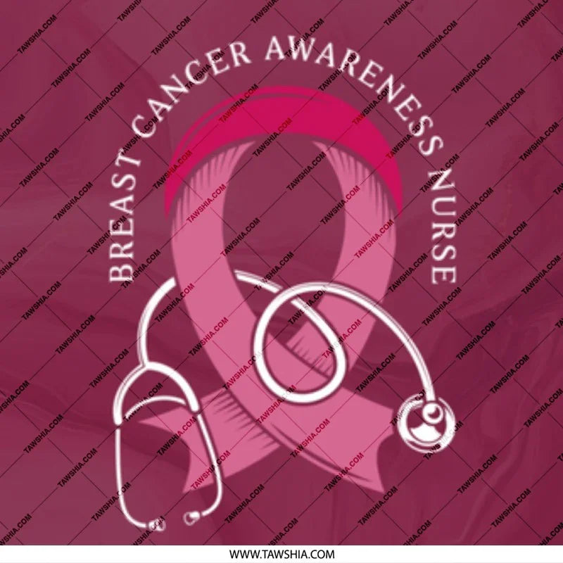 Breast Cancer Awareness Nurse Stethoscope Shirt