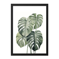 Monstera Deliciosa Wall Art, Tropical Leaf Print, Botanical Wall Decor, Modern Home Decor, Green Plant Art Print, Minimalist Art, Nature Art - Tawshia