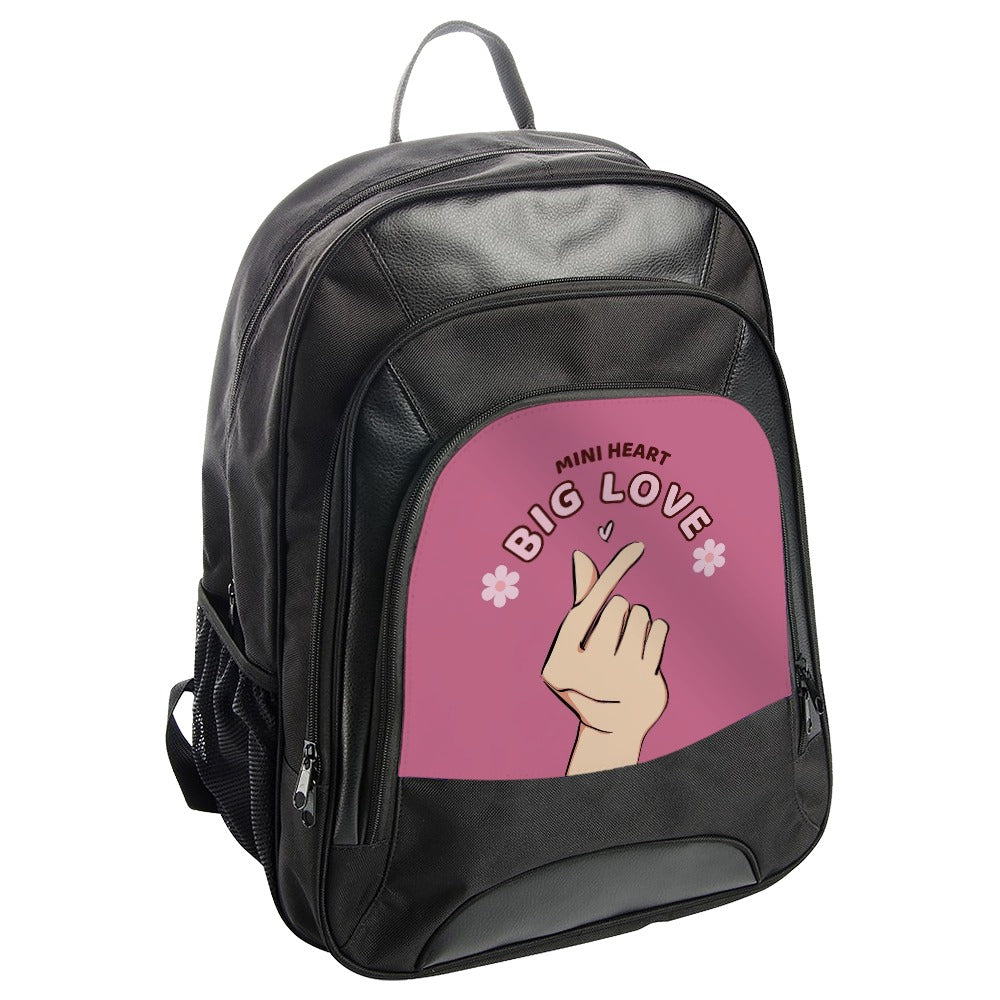 Mini Heart Love Backpack, Cute Hand Sign Backpack, K Pop Inspired Bag, Gift for K Pop Fan, Trendy Backpack, Stylish Bookbag - Tawshia