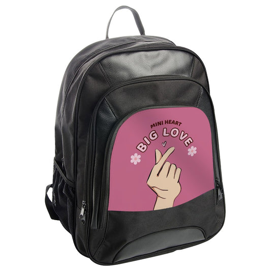 Mini Heart Love Backpack, Cute Hand Sign Backpack, K Pop Inspired Bag, Gift for K Pop Fan, Trendy Backpack, Stylish Bookbag - Tawshia