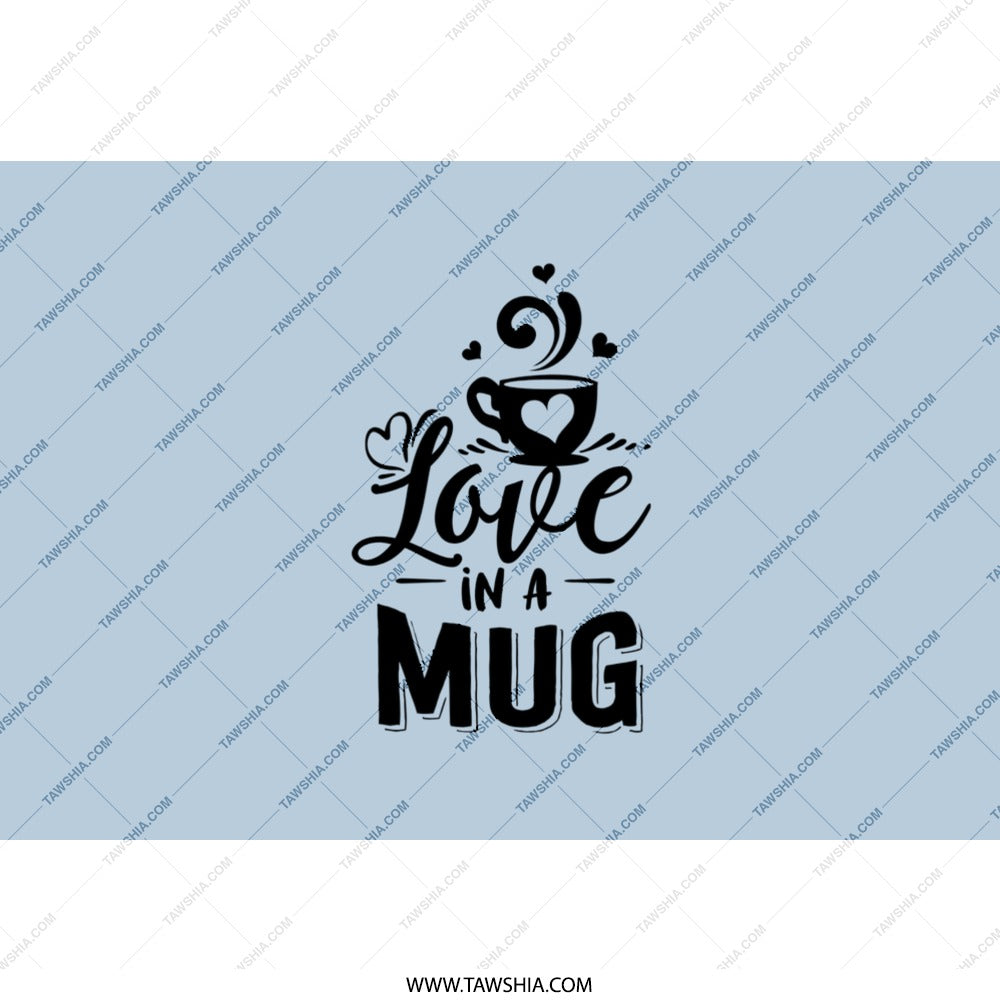 Love in a Mug Tumbler, Coffee Lover Gift, Cute Tumbler for Her, Inspirational Tumbler, Tumbler with Straw, Unique Tumbler Present - Tawshia