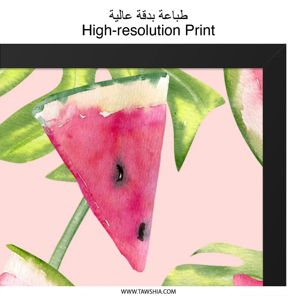 Watermelon Wall Art, Fruit Wall Decor, Summer Art Print, Tropical Wall Art, Kitchen Wall Art, Modern Wall Decor, Home Decor Art Print - Tawshia