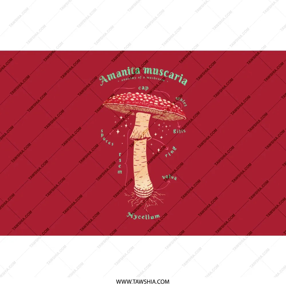 Amanita Muscaria Anatomy Illustrated Chart product