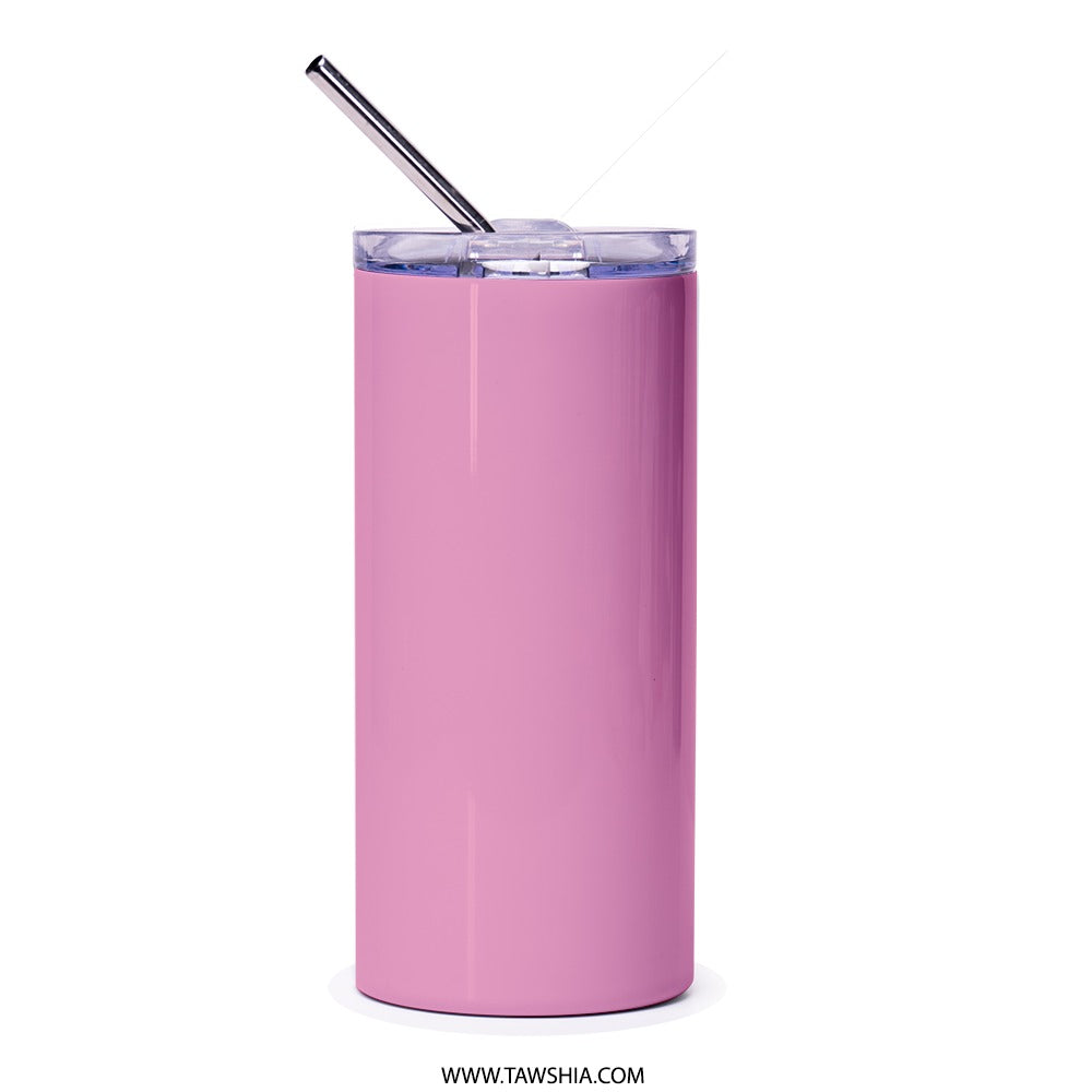 Arabic Mom Tumbler, Mother's Day Gift, Pink Tumbler, Stainless Steel Tumbler, Gift for Her, Arabic Quote, World's Best Mom - Tawshia