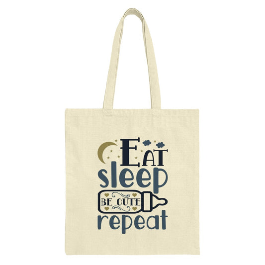Eat Sleep Be Cute Repeat Tote Bag, Fun Mom Bag, Newborn Gift, Baby Shower Gift, Stylish Tote, Everyday Bag, Unique Design, Carry All Tote - Tawshia