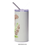Watercolor Fern Tumbler, Botanical Tumbler, Plant Lover Gift, Stylish Drinkware, Floral Travel Mug, Unique Tumbler Design - Tawshia