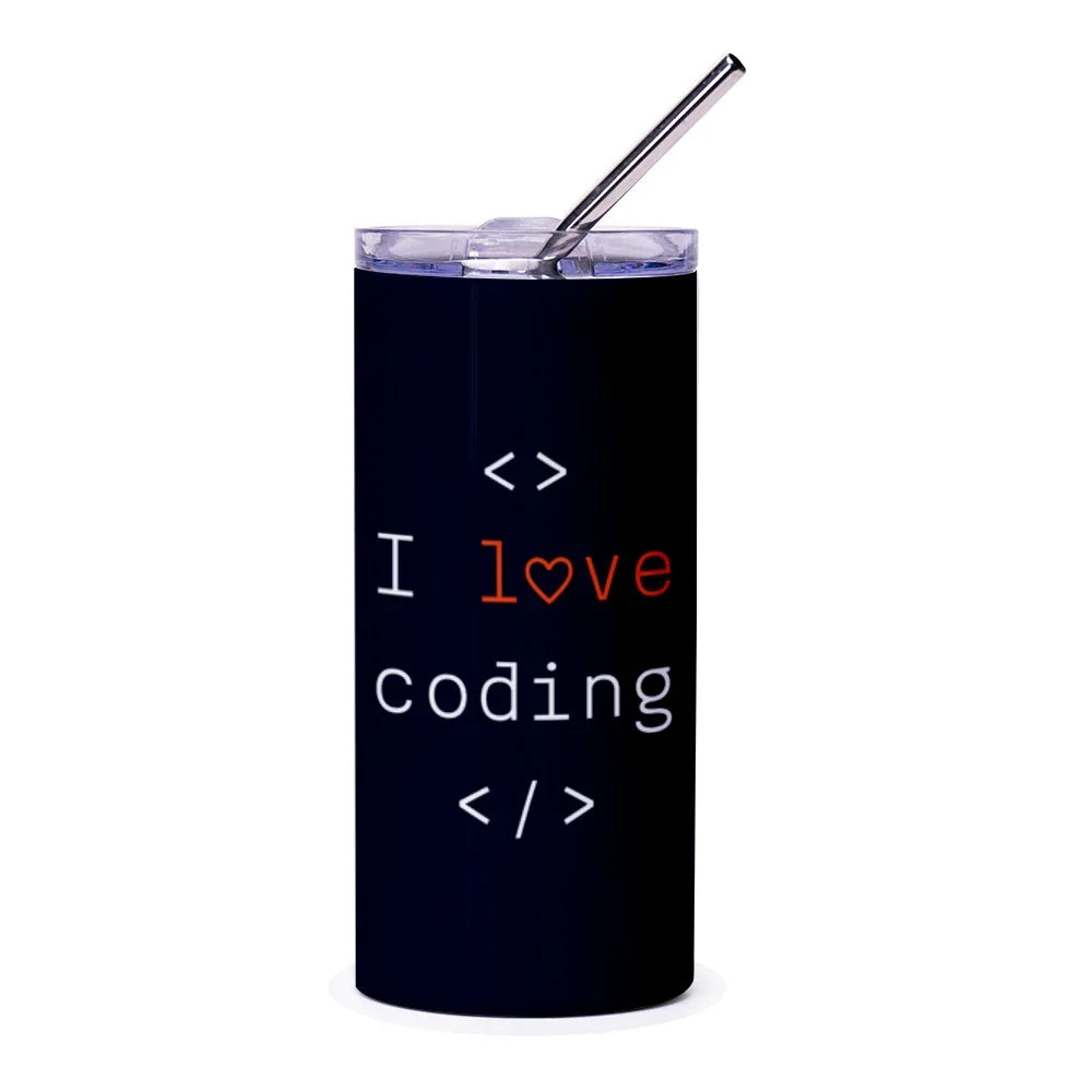 I love coding Insulated Tumbler with Straw product
