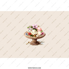 Ice Cream Tumbler, Dessert Lover Gift, Foodie Tumbler, Floral Tumbler, Unique Tumbler, Summer Drinkware, Gift For Her, Cute Tumbler - Tawshia