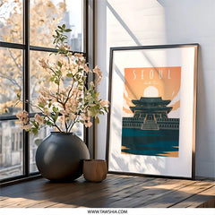 Seoul South Korea Wall Art, Architecture Art Print, Travel Art Poster, Korean Landmark Artwork, Cityscape Decor, Home Decor - Tawshia
