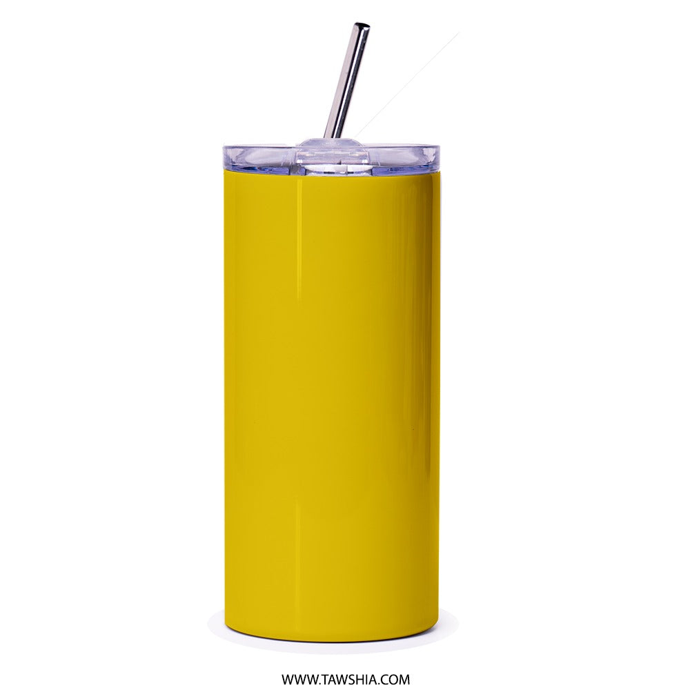 Stay Wild Tumbler, Inspirational Quote Tumbler, Yellow Tumbler, Modern Tumbler, Gift for Her, Trendy Tumbler, Stainless Steel Tumbler - Tawshia