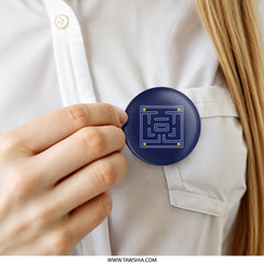 Maze Pinback Button, Puzzle Badge, Game Lover Gift, Geeky Accessory, Unique Button Pin, Cool Pins, Enamel Pinback Button - Tawshia