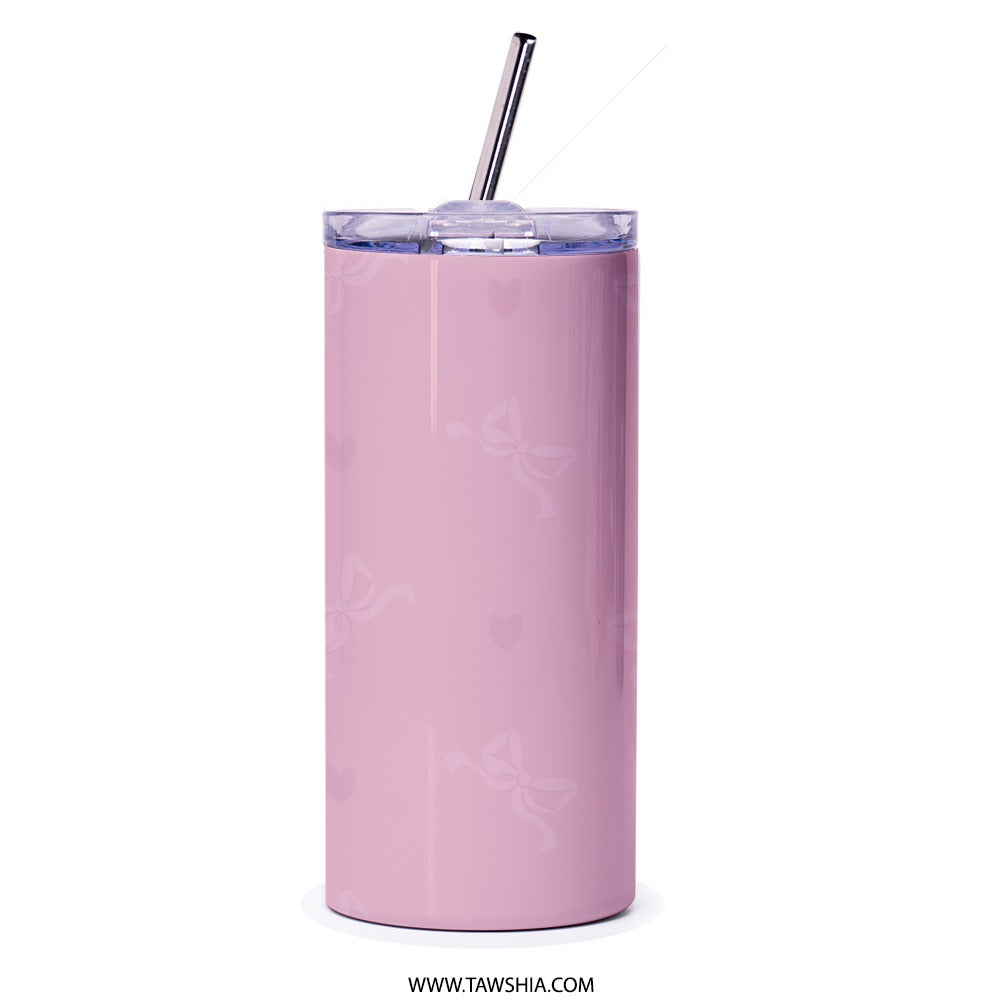 Cookies Jar Tumbler, Bow Tumbler, Cute Tumbler, Pink Tumbler, Drinkware Tumbler, Gift For Her, Custom Tumbler - Tawshia