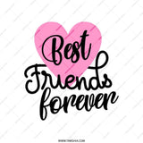 Best Friends Forever Tote Bag, Cute Friendship Gift, Heart Design Bag, Gift for Bestie, Shopping Tote, Trendy Tote Bag, Everyday Bag - Tawshia