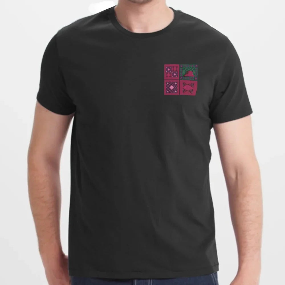 Unique Black Graphic Tee with Artistic Design product