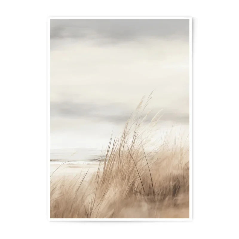 Beach Grass Photographic Print, Coastal Wall Art, Neutral Decor, Nature Photography, Beach Scene Print, Landscape Photo Print - Tawshia