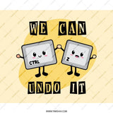 Ctrl Z Undo It Mouse Pad, Computer Keyboard Keys, Funny Geek Desk Decor, Tech Gift Idea, Cute Desk Accessories, Programmer Gift - Tawshia