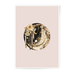 Floral Crescent Moon Photographic Prints, Celestial Wall Art, Boho Decor, Astrology Gift, Botanical Art Prints, Home Decor, Elegant Prints - Tawshia