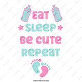 Cute Baby Tote Bag, Eat Sleep Be Cute Repeat, New Parent Gift, Baby Shower Gift, Mom Life, Reusable Shopping Bag, Funny Mom Tote - Tawshia