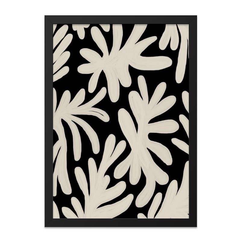 Floral Wall Art, Abstract Plant Print, Beige Flower Decor, Modern Art Print, Botanical Wall Hanging, Minimalist Home Decor, Stylish Floral - Tawshia