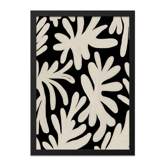 Floral Wall Art, Abstract Plant Print, Beige Flower Decor, Modern Art Print, Botanical Wall Hanging, Minimalist Home Decor, Stylish Floral - Tawshia