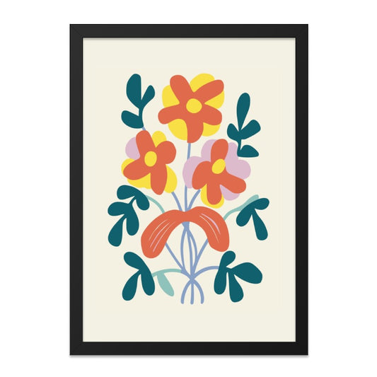 Abstract Floral Wall Art, Colorful Flower Print, Modern Art Poster, Botanical Wall Decor, Contemporary Art Print - Tawshia