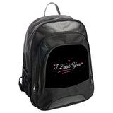 I Love You Backpack, Romantic Gift Backpack, Anniversary Backpack, Valentines Backpack, Gift for Her, Gift for Him, Black Backpack - Tawshia