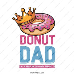 Donut Dad Tote Bag, Funny Dad Gift, Father's Day Present, Crowned Donut Design, Gift For Dad, Casual Tote, Everyday Tote Bag - Tawshia