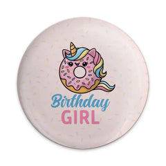Birthday Girl Pinback, Unicorn Donut Pinback, Cute Birthday Gift, Girls Birthday Party Favors, Birthday Pin, Party Decoration - Tawshia
