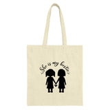 She is My Bestie Tote Bag, Best Friend Gift, Friendship Tote, Bestie Tote Bag, Gift for Her, BFF Bag, Girlfriends Tote Bag - Tawshia