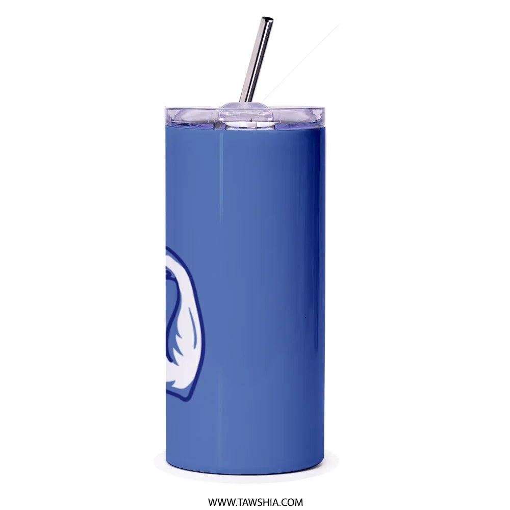 Insulated Blue Tumbler with Straw Travel Drinkware product type