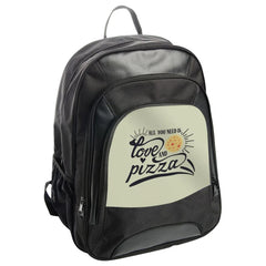 Love and Pizza BackPack, Foodie Gift, Pizza Lover Gift, Funny Backpack, Pizza Graphic, Pizza Design, Unique BackPack, Gift for Her, Him - Tawshia