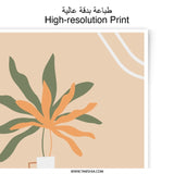 Boho Floral Photographic Print, Minimalist Flower Art, Beige Wall Decor, Botanical Illustration, Aesthetic Home Decor, Housewarming Gift - Tawshia