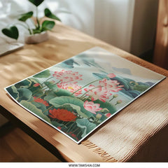 Lotus Photographic Print, Floral Wall Art, Asian Inspired Decor, Botanical Print, Lotus Pond Landscape, Nature Photography, Flower Art - Tawshia