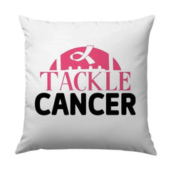 Tackle Cancer Pillow, Pink Ribbon Pillow, Cancer Awareness Pillow, Decorative Pillow, Home Decor, Inspirational Gift - Tawshia