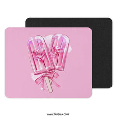 Pink Popsicle Mouse Pad, Cute Desk Accessory, Aesthetic Computer Mat, Ice Pop Art, Sweet Treat Decor, Girly Office Gift, Gaming Mousepad - Tawshia